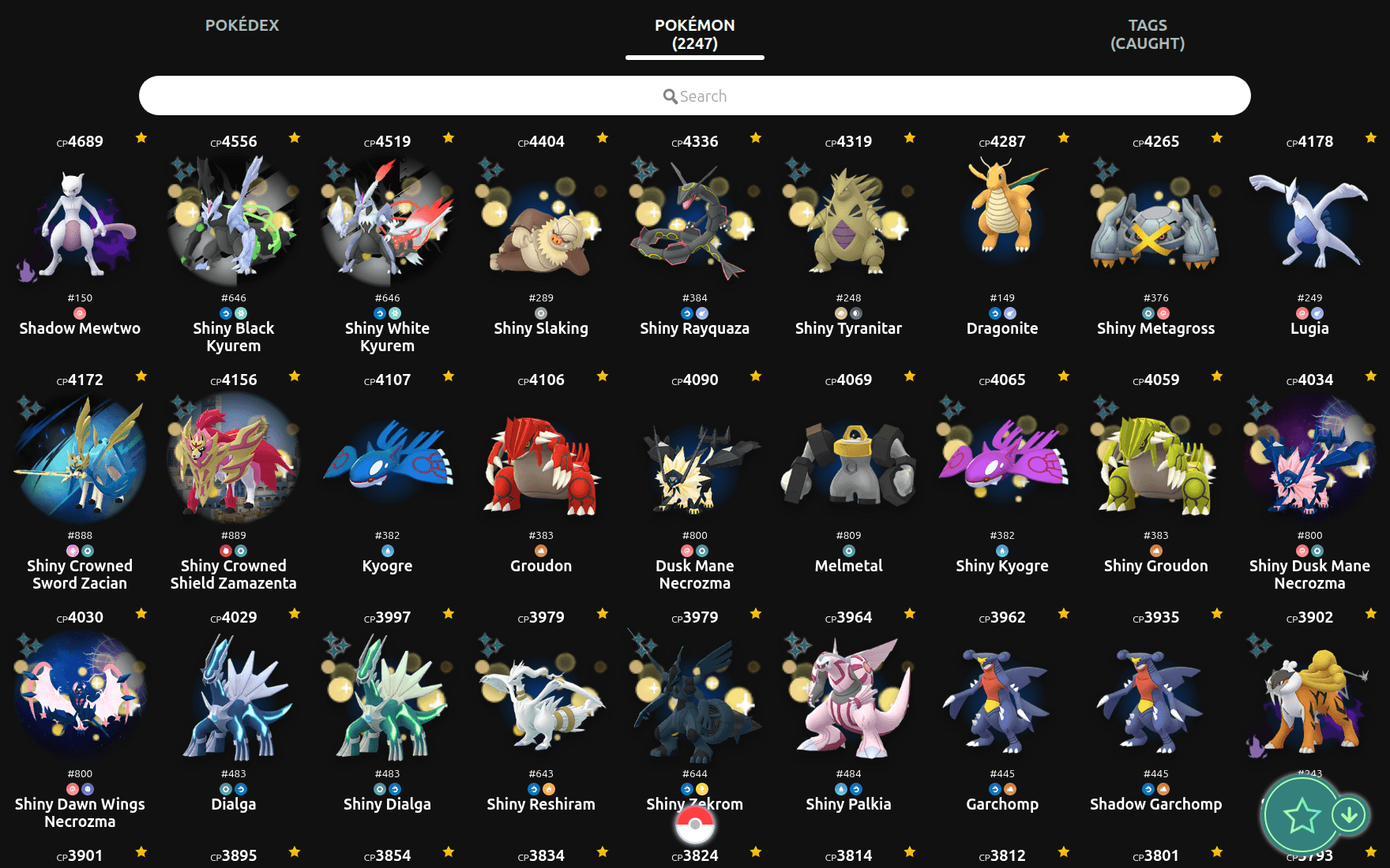 Collection PokeGo Nexus desktop screenshot